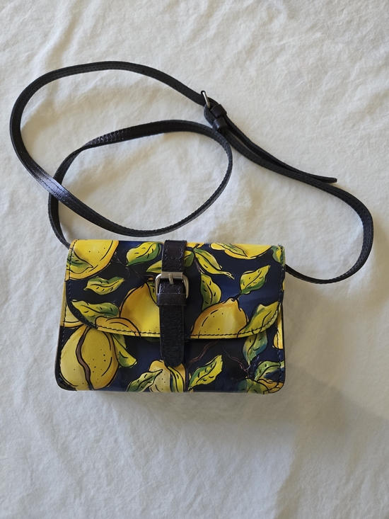 Patricia Nash Handbags - Patricia Nash Torri Crossbody Bag in Positano Limon Leather | Lemon Flap Purse